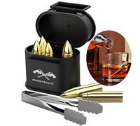 Bullet Whiskey Stones Steel Ice Cubes, Quick-Frozen Bullet Ice Cubes Wine Beer Ice Cooler, Kitchen Drink Tools Gadgets