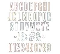 Sizzix Thinlits 666281 Lot de 43 Matrices de découpe Alphanumeric Bulletin par Tim Holtz alphanumérique 43PK, Taille Unique