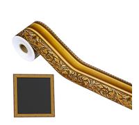 Bulletin Board Border Roll - Shining Border Strip, Decorative Edging Roll, Reflective Gold Cardboard with Strong Self Adhesive, Versatile Classroom Accessory, Bright Wall Decoration