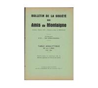 Bulletin de la Société des amis de Montaigne. III, 1964-4, n° 32 Table analytique de la 3e série (1957 - 1964) - Jean-Yves Pouilloux - Classiques Garnier - broché - Revue