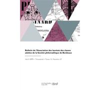 Bulletin de l'Association des lauréats des classes adultes de la Société philomathique de Bordeaux - Société philomathique - Hachette Bnf - broché - Livre
