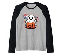 Bulletin de Vote fantôme d'halloween - Humour Effrayant pour l'élection de mi-Parcours Manche Raglan