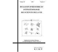Bulletin d'histoire et d'épistémologie des sciences de la vie n°28/2