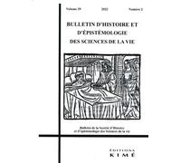 Bulletin d'histoire et d'épistémologie des sciences de la vie n°29/2