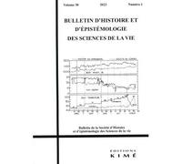 Bulletin d'histoire et d'épistémologie des sciences de la vie n°30/1