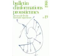 Bulletin D'informations Proustiennes N° 19/1988