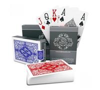 Bullets Playing Cards | Cartes Poker Plastique Professionnel - 2 Jeux de 54 Cartes Étanches & Lavables, Format Poker avec Index Jumbo