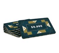 Bullets Playing Cards, Lot de 6 plaques de Poker Paulie en céramique 50 K