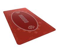 Bullets Playing Cards | Tapis de Poker Rouge Casino Design 140x75cm | Surface Lisse Antidérapante, Qualité Casino, Lavable & Hydrofuge