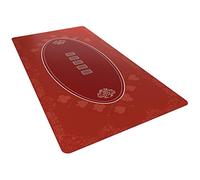 Bullets Playing Cards | Tapis de Poker Rouge Casino Design 200x100cm | Surface Lisse Antidérapante, Qualité Casino, Lavable & Hydrofuge