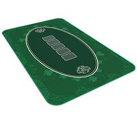 Bullets Playing Cards | Tapis de Poker Vert Casino Design 100x60cm | Surface Lisse Antidérapante, Qualité Casino, Lavable & Hydrofuge