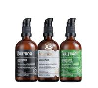 Bullfrog - Kit Baume Agnostico Legends : Original, Spiced et On The Rocks. Des Parfums Impertinents et Exubérants, Adoucit, Hydrate et Apaise la Barbe et les Cheveux, 3 x 100 ml