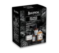 Bullfrog - Kit Beard Heroes, Baume Agnostico Multifonction Original 100 ml, Pâte Exfoliante Nettoyante pour Barbe 100 ml, Oliocento 50 ml, Fluide Nettoyant Doux 250 ml