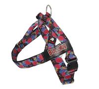 BULLHUG Harnais réglable pour chien - Pas de traction, pas d'étranglement - Pour bouledogues anglais, bouledogues français, carlins et races à poitrine large - Promenades faciles et sûres (motif