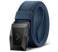 BULLIANT Ceinture Tactique, Ceinture Homme Militaire Travail Pompier Ceinturon 3,8cm,Boucle à Dégagement Rapide(Bleu Marin-125cm/38-42" taille réglable)