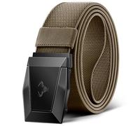 BULLIANT Ceinture Tactique, Ceinture Homme Travail Militaire Pompier 3,8cm,Boucle à Dégagement Rapide,Beige2763,105cm/30-34" taille réglable