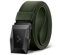 BULLIANT Ceinture Tactique, Ceinture Homme Travail Militaire Pompier 3,8cm,Boucle à Dégagement Rapide,Vert Marine2762,105cm/30-34" taille réglable