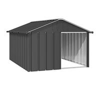 Bulliing Niche pour Chien Anthracite 116,5x153x81,5 cm Acier galvanisé,Cage pour Chien,Cage pour Chat,Chenil pour Chien