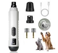BULLIX Silent Groom Pro Moulin à ongles électrique à 5 vitesses avec lumière LED, chargement USB, design silencieux à faible vibration pour chiens et chats de petite, moyenne et grande taille
