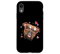 Bullmastiff Dog Lunettes de Soleil en Forme de cœur pour la Saint-Valentin Coque pour iPhone XR