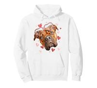 Bullmastiff Dog Lunettes de Soleil en Forme de cœur pour la Saint-Valentin Sweat à Capuche
