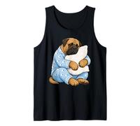Bullmastiff endormi dans Un Pyjama Mignon pour Chien Débardeur