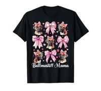 Bullmastiff Mama Dog Mom Fête des Mères Coquette Nœud Rose T-Shirt