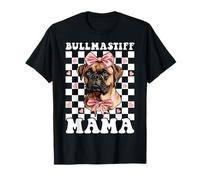 Bullmastiff Mama Dog Mom Fête des Mères Coquette Nœud Rose T-Shirt