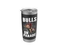 Bulls on Parade Bull Riding Gobelet isotherme en acier inoxydable double paroi
