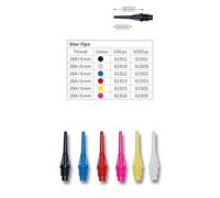 Bull's Star Soft Tips 6 mm (2 ba), Blanc, 1