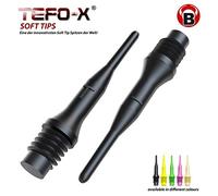 Bulls Tefo-X Set de 100 Pointes Souples pour flèchette Noir
