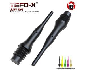 Bulls Tefo-X Set de 100 Pointes Souples pour flèchette Noir