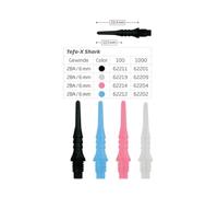 Bull's Tefo-x Shark Lot de 100 Pointes Souples pour Adulte Noir 6 mm