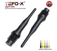 Bull's Tefo-X Soft Tips (2BA) Pack of 100 Long Black