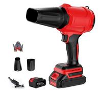 Bullseye Air Blower, Bullseye Air Blower, Muti-Option Battery Cordless Turbo Jet Handheld with Removable Nozzles for Yard, Garage, Patio & Outdoor Cleaning (Red Battery 3)