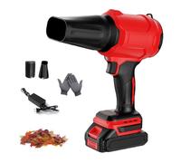 Bullseye Blower, Turbo Jet Cordless Leaf Blower, Hand Cordless Leaf Blowers with Battery and Charger, 450 Cfm/160 Mph Turbo Jet Blowers, for Cars, Fallen Leaves, Gardens (Red 15 Sections)
