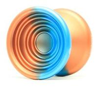 YoyoFactory Bullseye Yo-Yo - Orange/Turquoise (DNA Trucs, Yoyo en métal, Ficelle, Roulement à Billes et Instructions Incluses)
