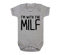Bullshirt Je suis avec la MILF à manches courtes Body gris 3-6 mois