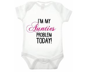 Bullshirt Je suis My Aunties problème à manches courtes Body blanc blanc 9-12 mois