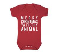 Bullshirt Merry Christmas Ya Filthy Animal Body rouge Red 12-18 mois