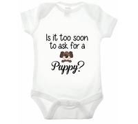 Bullshirt's Il est trop Tôt pour demander pour un Chiot à manches courtes Body blanc blanc 3-6 mois