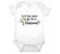 Bullshirt's Il est trop Tôt pour demander pour une Licorne à manches courtes Body blanc blanc 18-24 mois