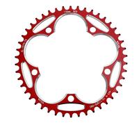 BULLSPANN Plateau Étroit Large pour Vélo De Route Speed pour Bcd 130 Plateau De Vélo 191.8Mm/7.55" Rouge Alliage D'Aluminium CNC 1 Pc