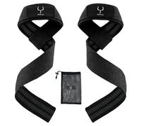 Bullstep® - Sangle de Tirage Musculation pour Fitness, Powerlifting, Gym | Lifting Straps | Wrist Strap pour Deadlift | Sangle Musculation Poignet Halterophilie