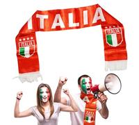 BullTek Écharpe Tifoso Italia pour stade, tricolore unisexe, Scarf 140 cm, taille unique, supporters tyfo Ultrà cache-cou national italien football, Vert // Blanc // Rouge, Taille Unique