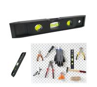 BullTek Niveau torpille à 3 bulles, 23 cm, niveau torpedo magnétique, compact, alignement précis, balance hydraulique avec bulle fluorescente, horizontale, verticale et 45°