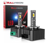 Bullvision D1S/R Lot de 2 ampoules LED, 110 W, 6000K blanc froid, 21 000 lm et compatibles bus CAN sans code d’erreur pour feux de brouillard