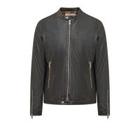 Bully - Veste en cuir - Homme - Vestes - Noir - Taille: 2XL