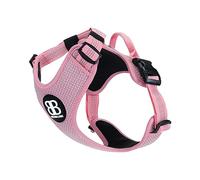 BullyBillows Active Light Harnais pour Chien avec Poignée | Harnais de Qualité Supérieure avec Doublure Rembourrée et Design Hautement Réfléchissant |Pour Toutes les Races de Chiens | Rose |Très Grand