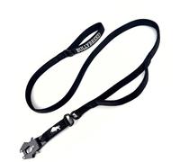 BULLYBREED | Laisse pour chien robuste, tactique pour chien, clip grenouille à dégagement rapide avec double système pivotant anti-enchevêtrement pour grands chiens qui tirent avec poignée souple